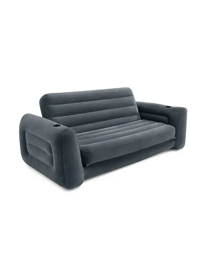 INTEX Pull-Out Sofa - Practical & Versatile 2 Seater Charcol Grey 2.03m x 2.24m x 66cm