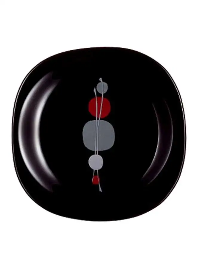 Luminarc Pack Of 6 Kyoko Dessert Plates Black/Grey/Red 19cm