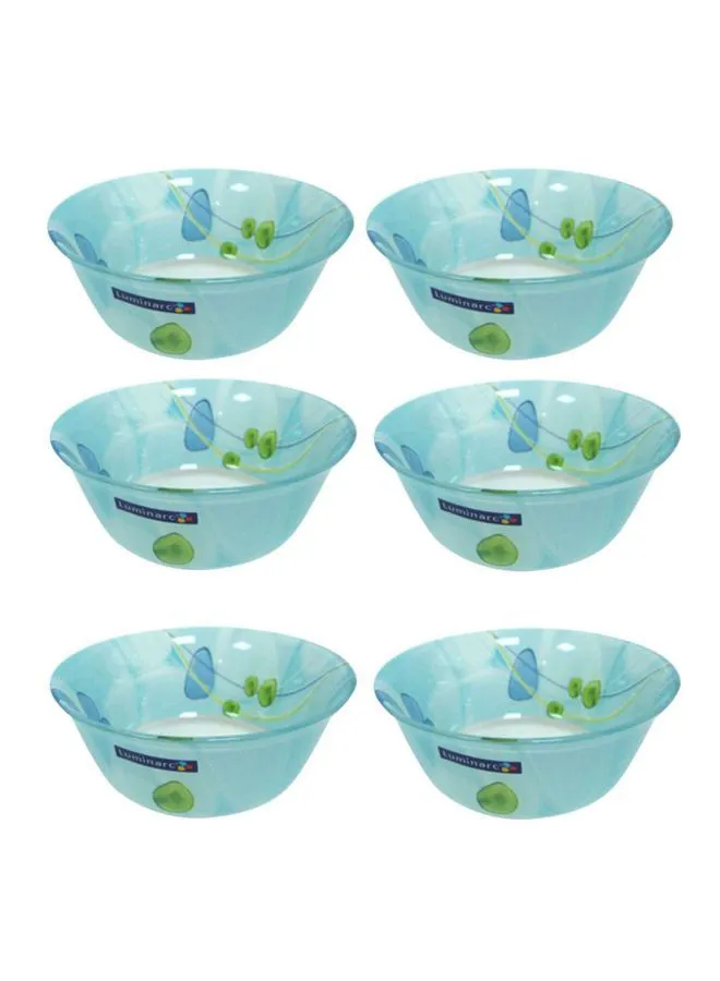 Luminarc 6 Piece Value Pack Gems Bowl Blue/Green 12cm