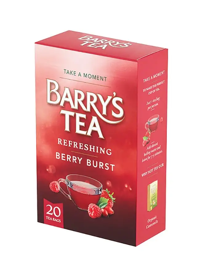 BARRY'S TEA Berry Burst 20 Tea  Bags 50grams