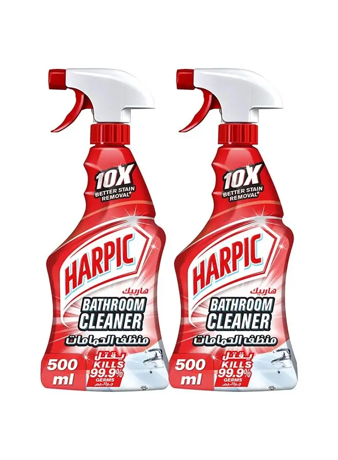 HARPIC Bathroom Cleaner Trigger Spray Pack of 2 Multicolour 500ml