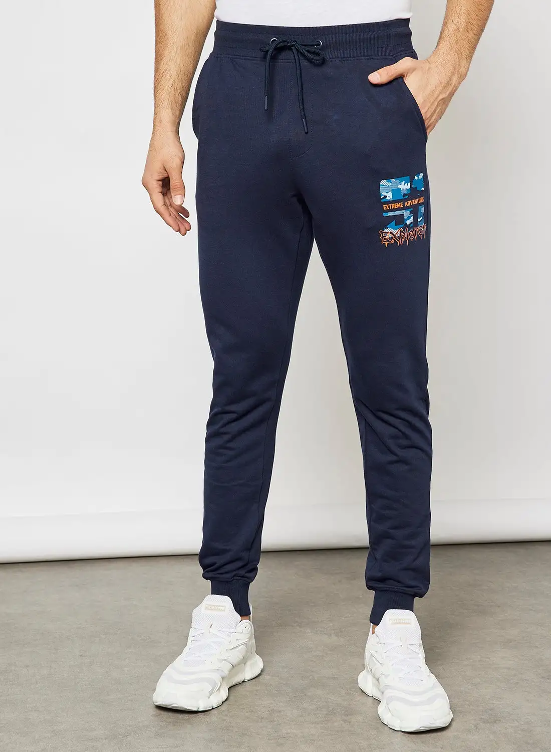 ABOF Regular Fit Joggers Blue