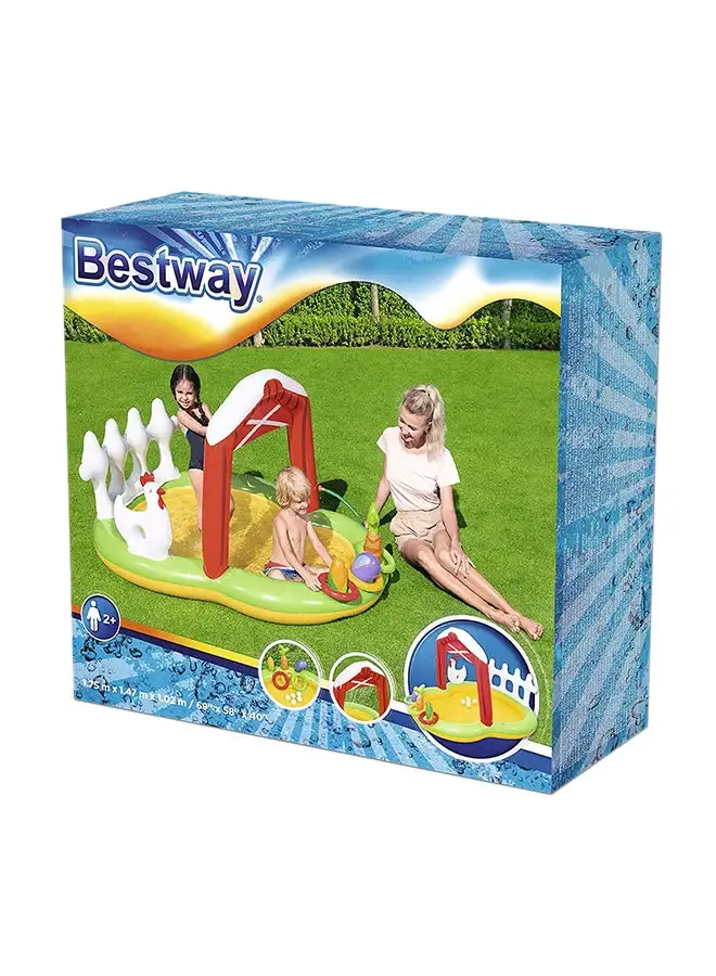 Bestway Inflatable Foldable Portable Little Farmer Paddling Water Fun Play Center 175x147x102cm