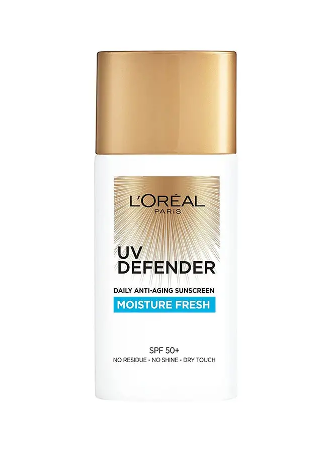 L'OREAL PARIS UV Defender Moisture Fresh Daily Anti-Ageing Sunscreen SPF 50+ With Hyaluronic Acid 50ml