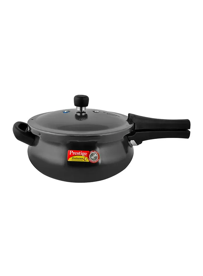 Prestige Aluminium Deluxe Plus Hard Anodised Curved Design User Friendly Handles Pressure Cooker With Lid 5Liters