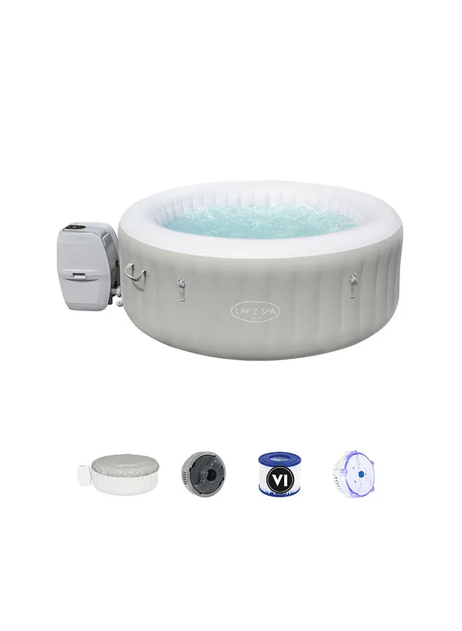 Bestway Lay-Z-Spa Tahiti Airjet Inflatable Hot Tub Spa With Led Lights 2-4 Person 180X66cm