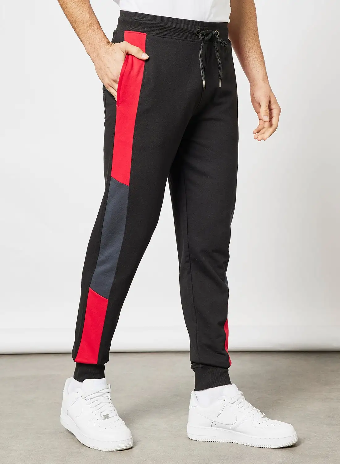 ABOF Regular Fit Joggers Black/Orange