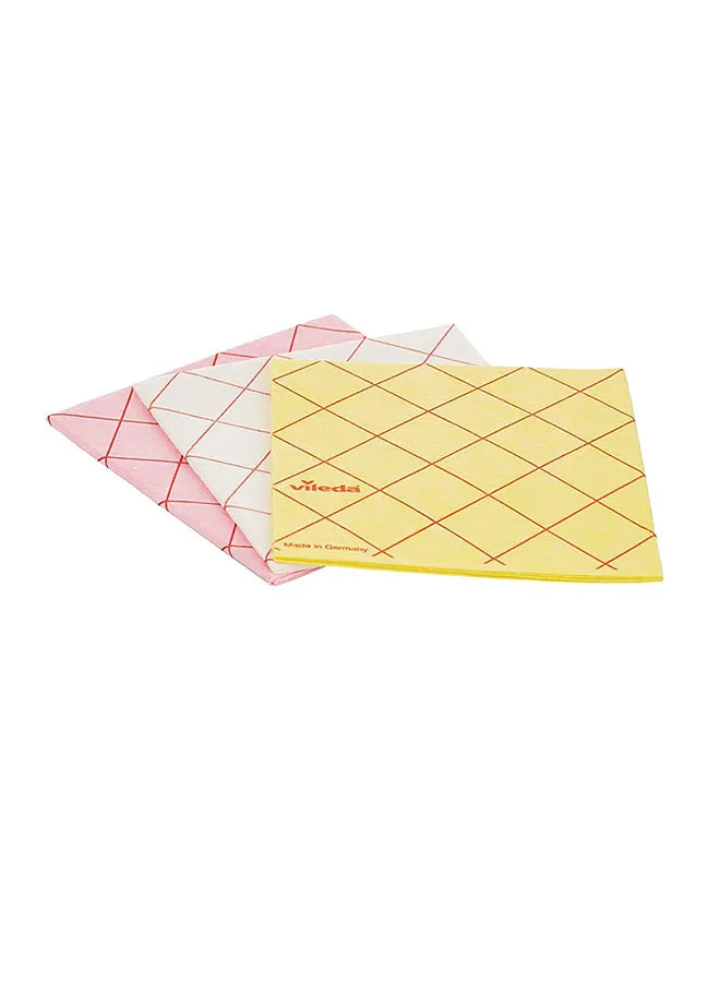 Vileda All Purpose Cloth Yellow/Pink/White