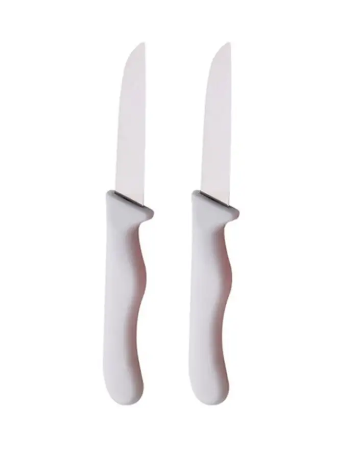 BERGNER 2-Piece Fruit Knife Set White/Silver