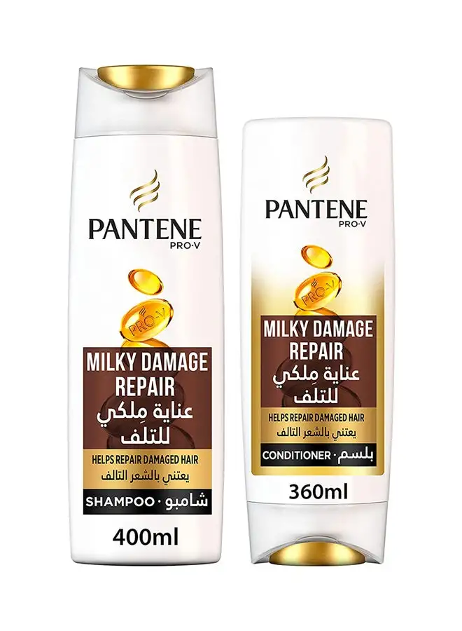 Pantene Milky Damage Repair Shampoo And Conditioner Set 760ml