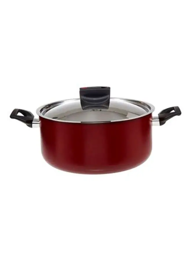 Prestige Safecook Non-Stick Covered Stockpot Red/Clear/Black 30cm