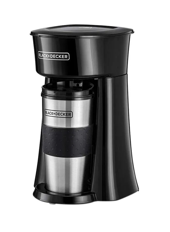 BLACK+DECKER Coffee Maker With Travel Mug 360.0 ml 650.0 W DCT10-B5 Black/Silver