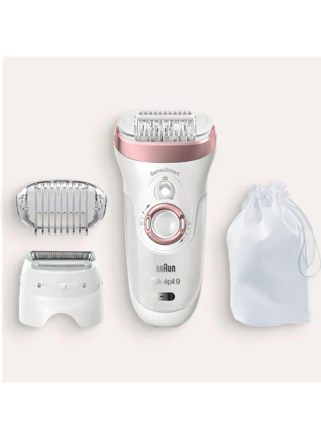 BRAUN Silk-epil 9 SES 9720 Wet & Dry Epilator With Extras White 26x7x19.7cm