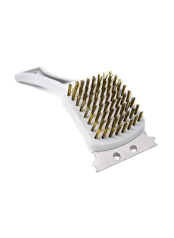 APEX Brass Barbeque Brush Grey/Gold 27x8x8cm