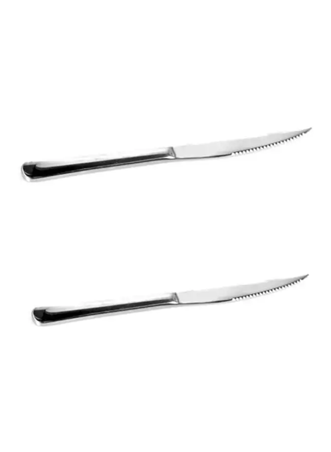 Royalford 2-Piece Steak Knife Set Silver 