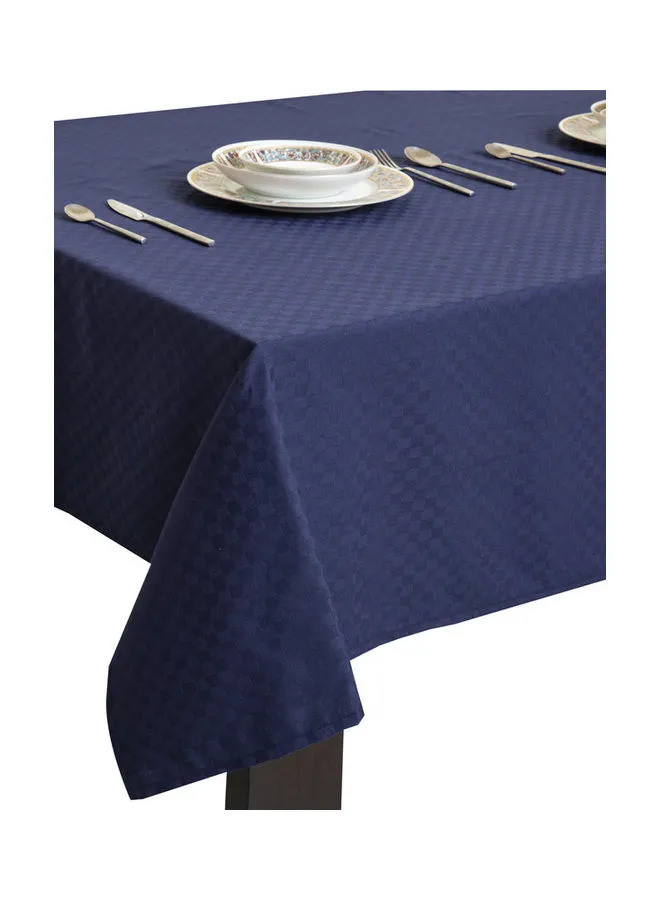 Hotel Linen Klub Dobby Jacquard Table Cover Navy 140x260cm