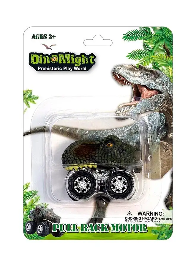 DinoMight Dinosaur Pull Back motor - Suitable For 3 Years and Above 12.6 x 18 x 5.2cm