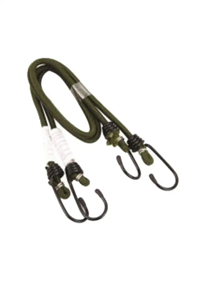 HIGHLANDER 6mmx60cm Olive Bungee (2 Pack)