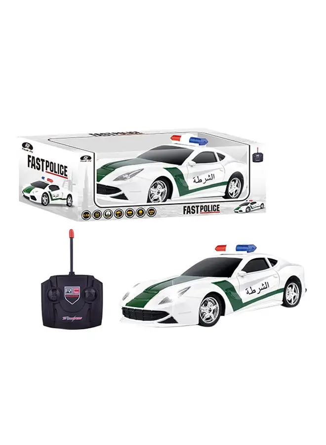 Power Joy Remote Control Fast Police Car 1/18 30x10.9x13.9cm 