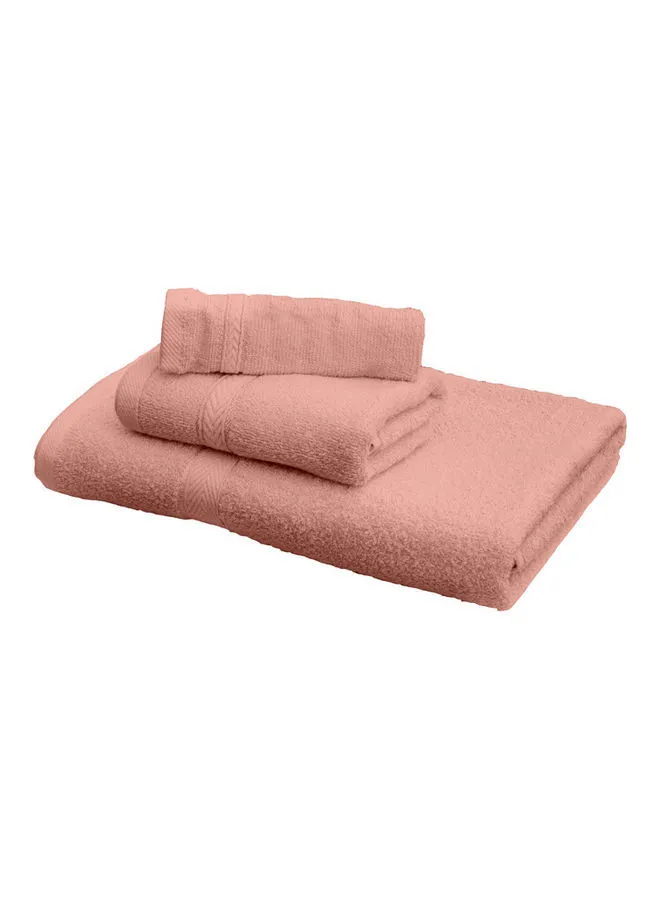 Hotel Linen Klub 3-Piece Fast Absorbent Towel Set Peach 70 x 140cm