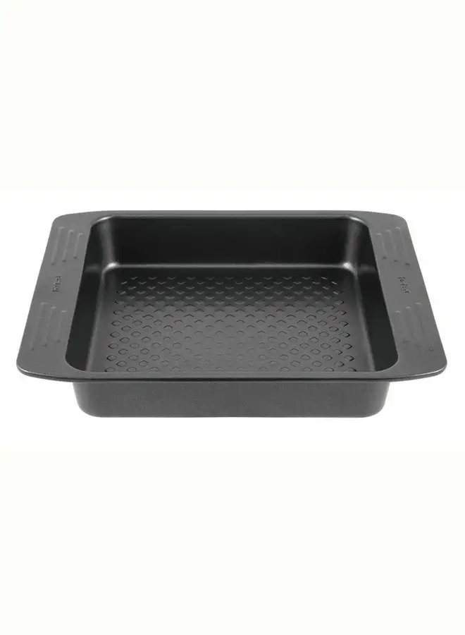 Tefal Easy Grip Square Cake, Baking Pan,Carbon Steel Dark Grey 21 x 21cm