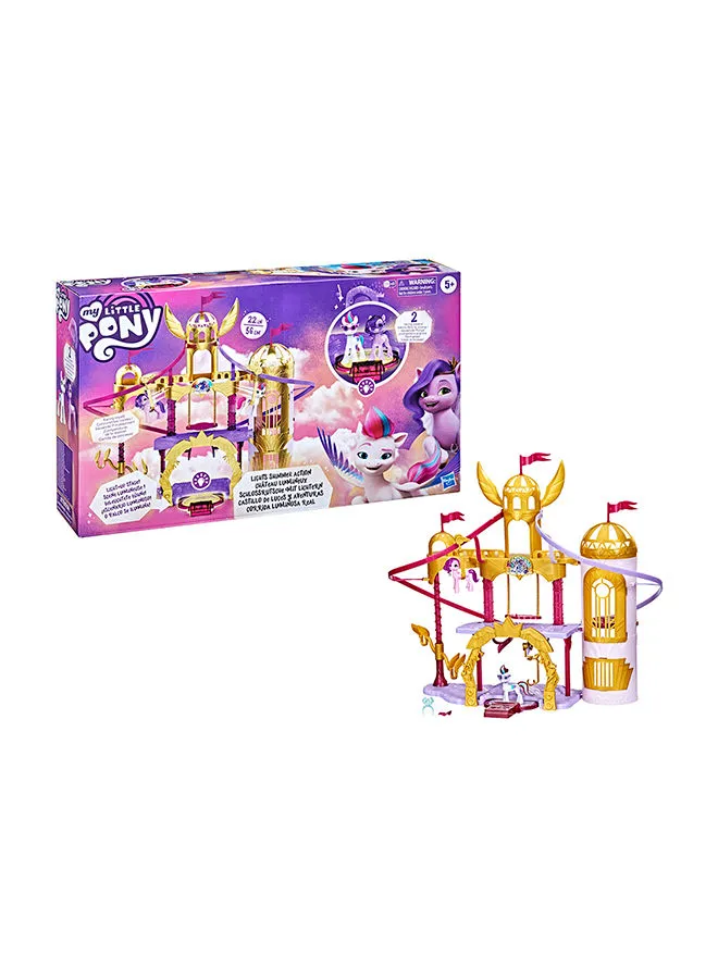 my little Pony My Little Pony: A New Generation Lights Shimmer Action Movie Toy - 22-Inch Light Up Playset Castle, 2 Ponies, Ziplines (Amazon Exclusive)