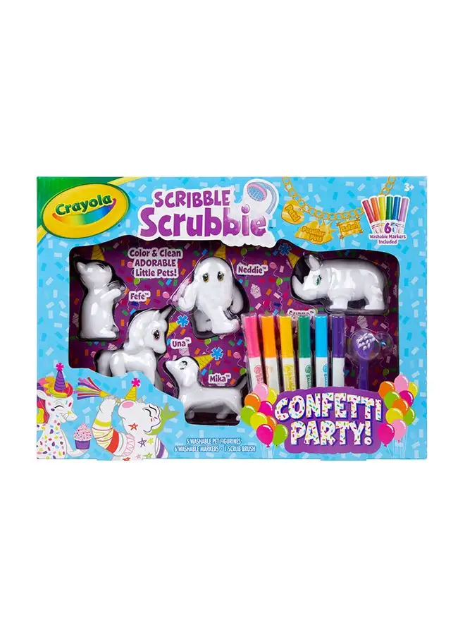 Crayola Scrabble Scrubbie Confetti Party Marker Airbrush ‎13.49 x 14.2 x 14.76cm