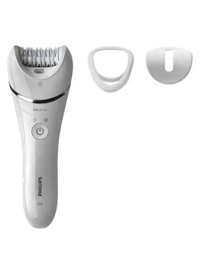 Philips Epilator Series 8000 Wet And Dry Epilator BRE700/01, 2 Years Warranty White