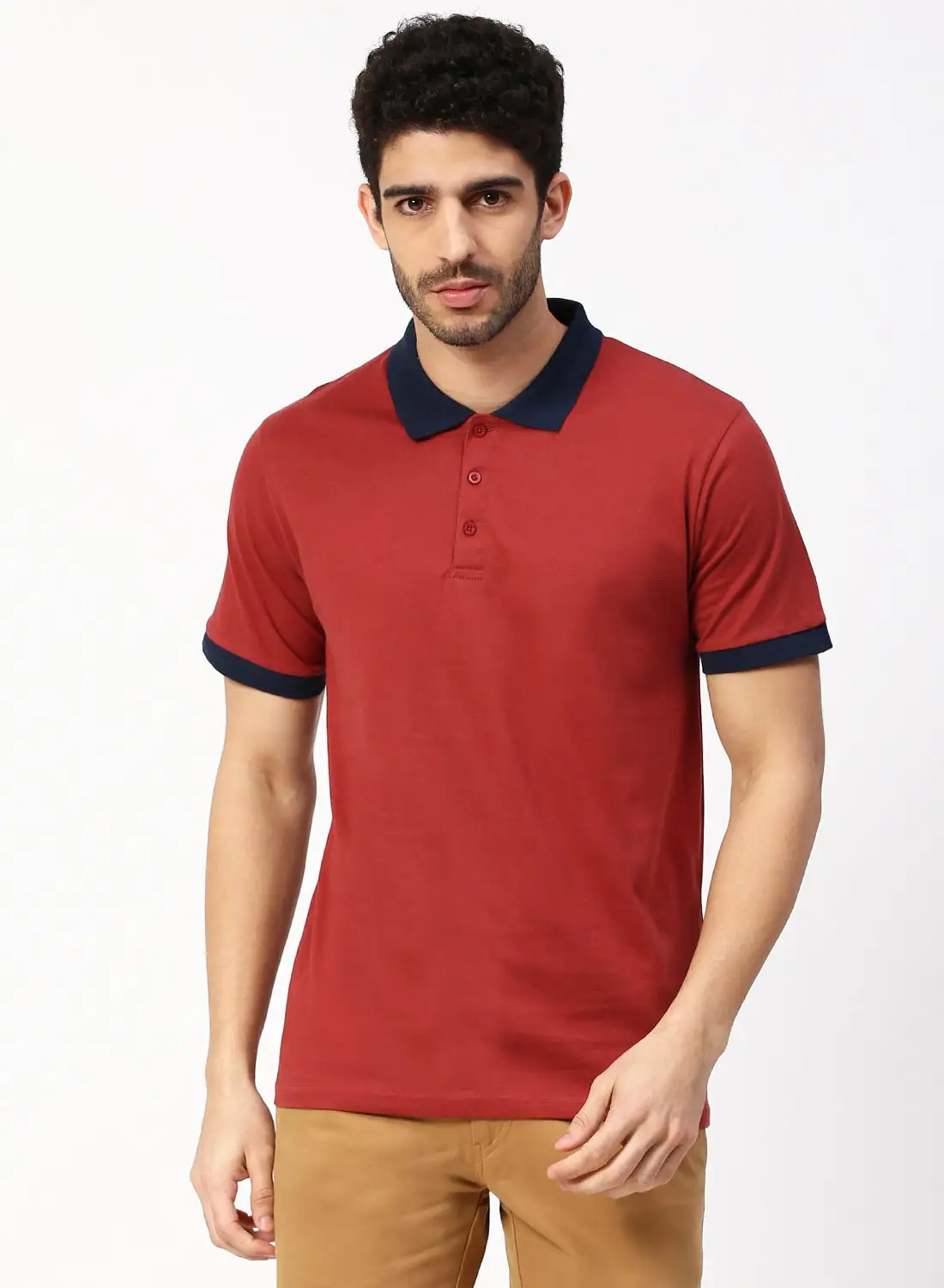 Noon East Basic Casual Polo Dark Mauve