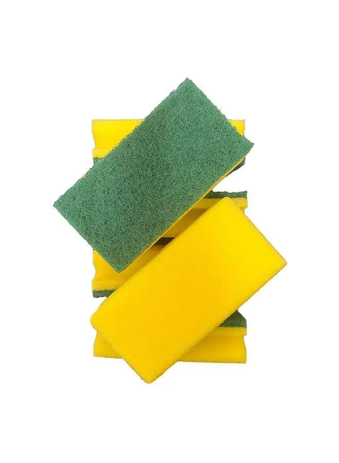 APEX 6-Piece Maxi Finger-Safe Sponges Yellow/Green 14x7x4cm