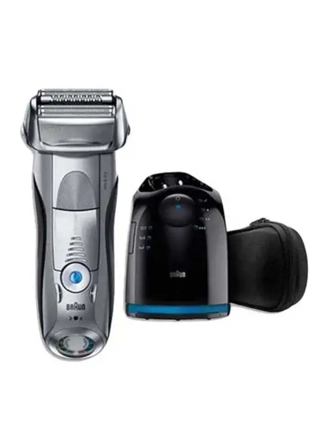 BRAUN Series 7 - 7899C مجموعة ماكينة حلاقة بتقنية سمارت سونيك فضي / أسود