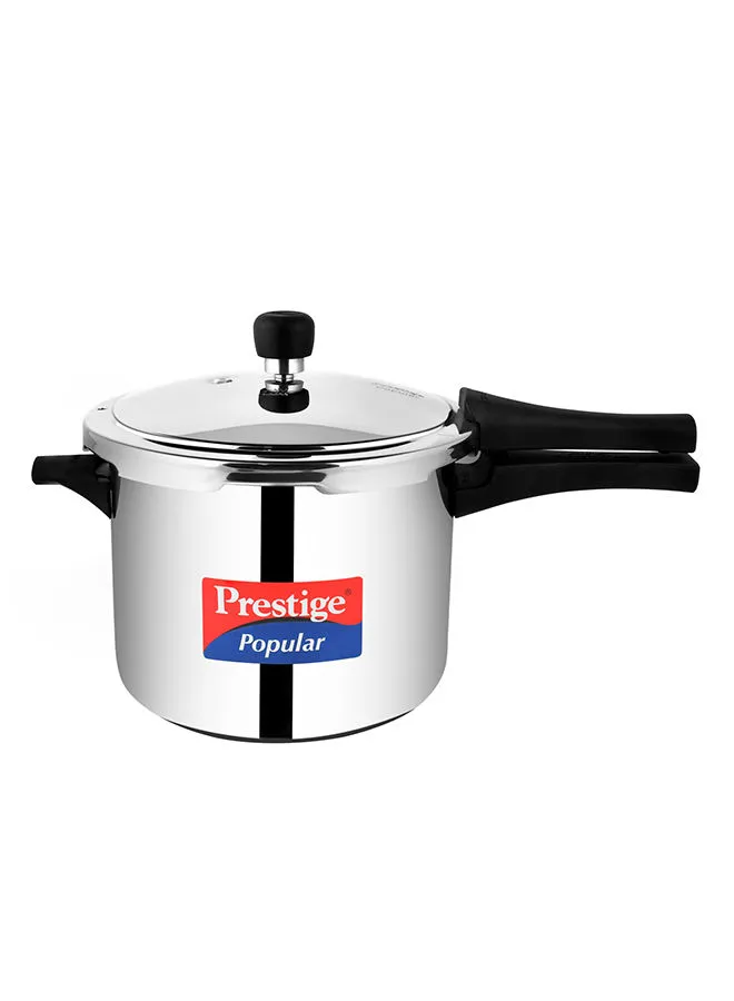 Prestige Stainless Steel Popular Sleek And Simple Pressure Cooker Induction Compatible Cooker 4.5 mm Thick Alpha Base Sturdy Handles Dishwasher Safe 5Liters