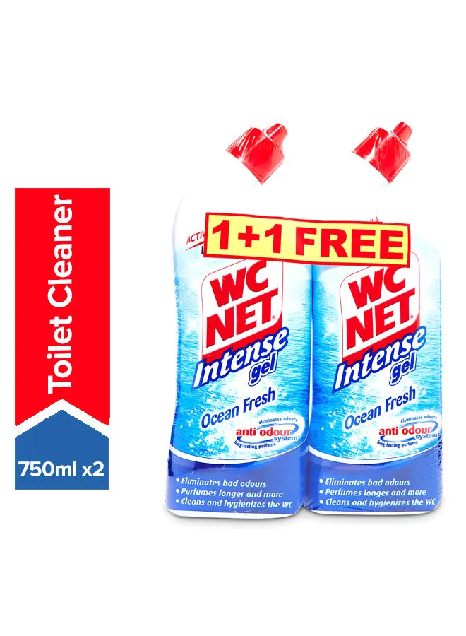 BOLTON Toilet Cleaner Intense Gel Ocean Fresh 750ml 1 + 1 Free White