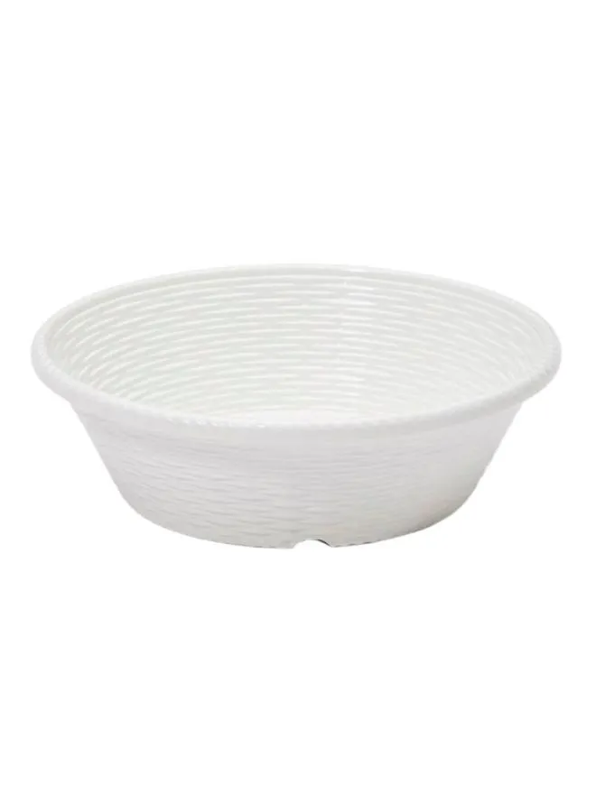 Verona Melamine Round Serving Basket White 9inch