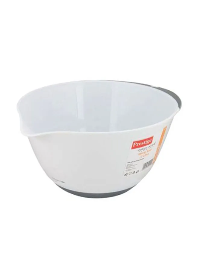 Prestige Mixing Bowl With Tpr Base White/Grey 3Liters