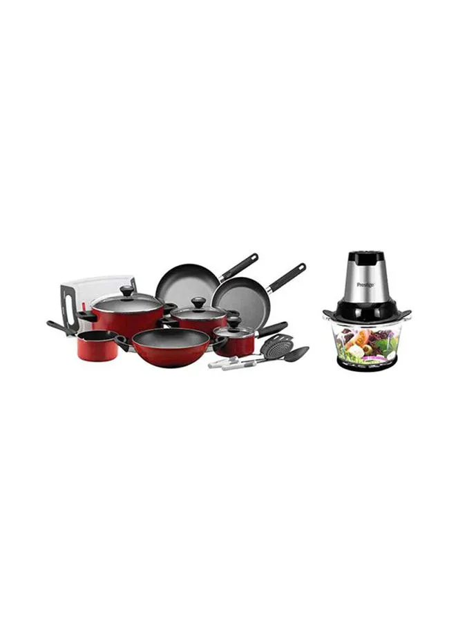 Prestige 14-Piece Set Pr21233+Food Chopper Pr54923 Red/Black/White 260grams