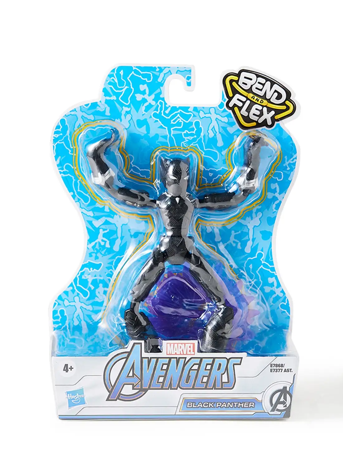 MARVEL Marvel Avengers Bend And Flex Action Figure Toy, 6-Inch Flexible Black Panther, Includes Accessory, For Kids Ages 4 And Up 6inch