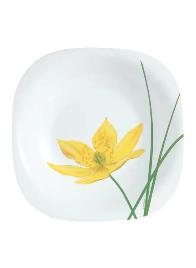 Luminarc 6-Piece Bouton Dor Soup Plates White/Yellow/Green 23cm