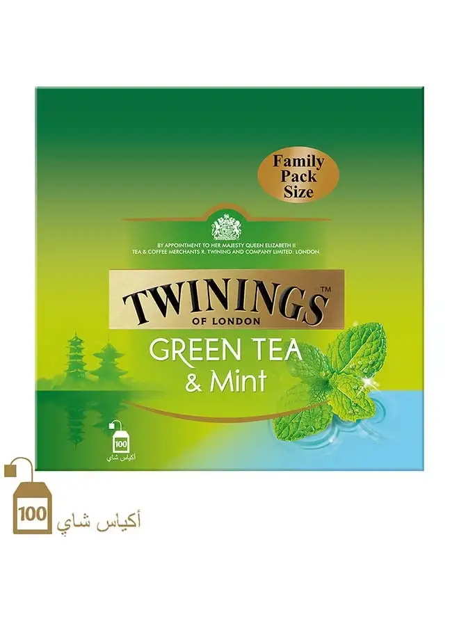 Twinings Green Tea With Mint 100 Bags 1.5grams