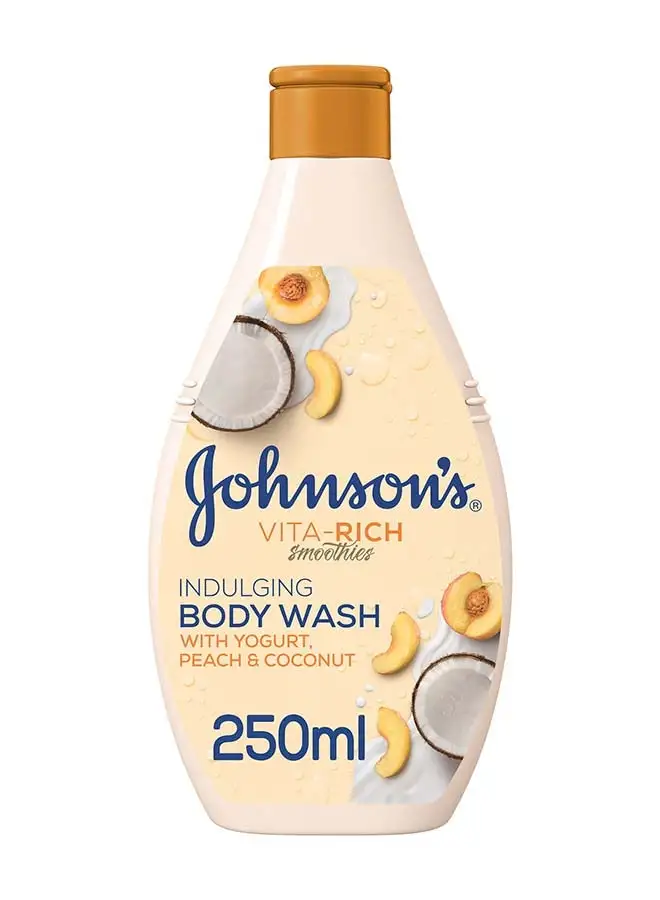 Johnson's Body Wash - Vita-Rich, Smoothies, Indulging, Yogurt, Peach & Coconut, 250ml