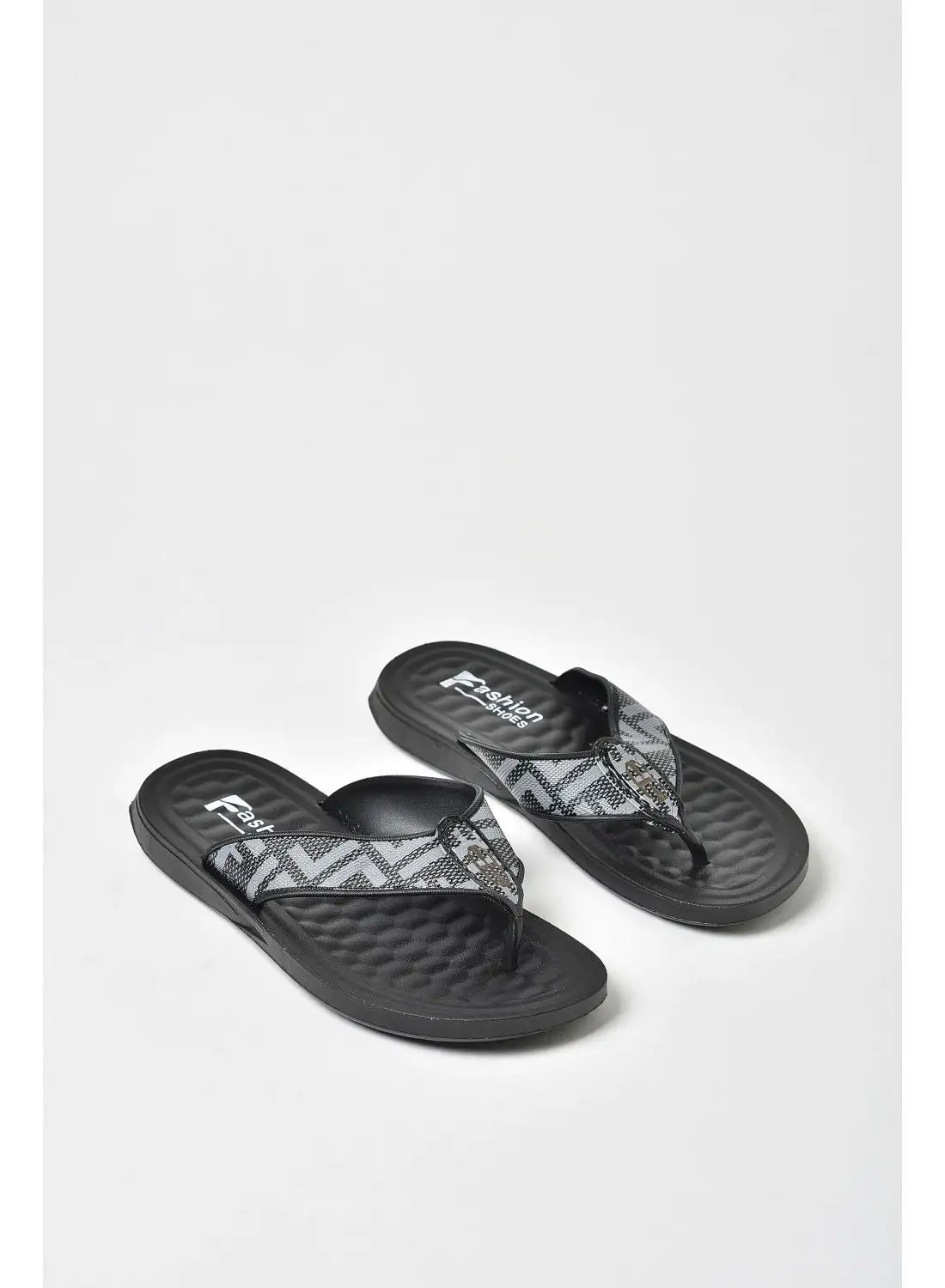 QUWA Regular Slip-On Flip Flops Black/Grey