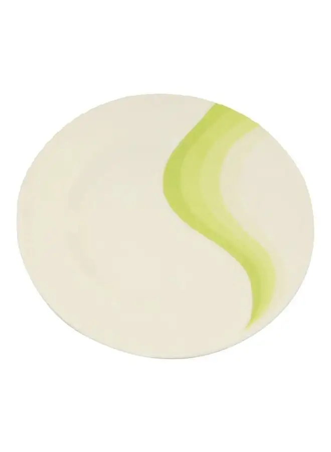 Royalford Melamine Dinner Plate Beige With Red Design/White With Green Design 10inch