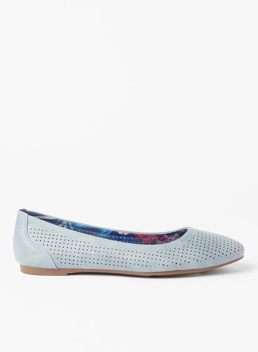 Cobblerz Cut Out Detailed Ballerina Blue