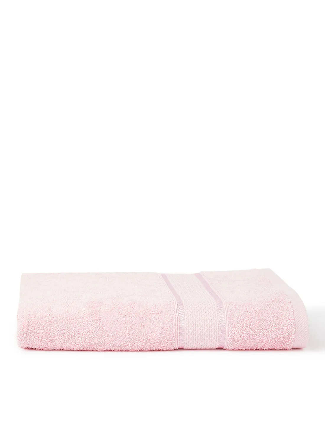 White Rose Terry Dyed Towel With Viscose Border Pink 70x140cm