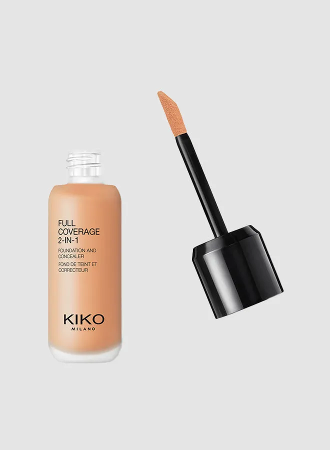 KIKO MILANO Full Coverage 2 In 1 Foundation & Concealer بيج دافئ 30