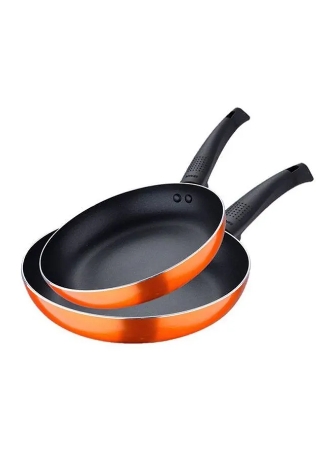 BERGNER 2-Piece Ultra Press Aluminium Non-Stick Induction Bottom Frypan Set Orange/Black 22cm