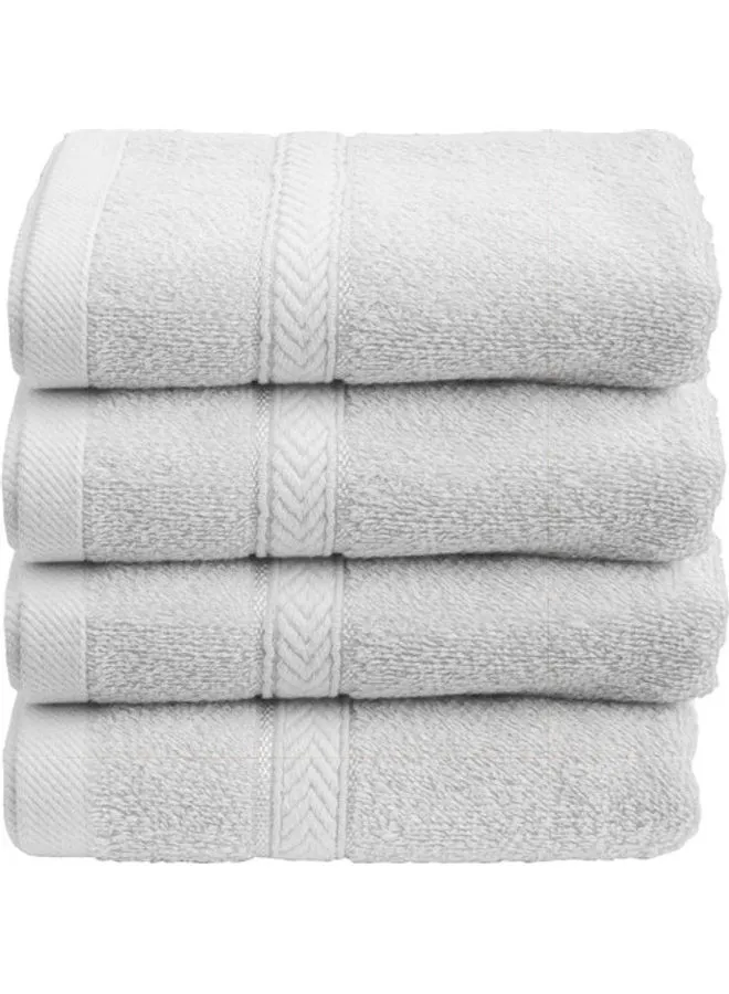 Hotel Linen Klub 4-Piece Fast Absorbent Hand Towel Set White 40 x 70cm