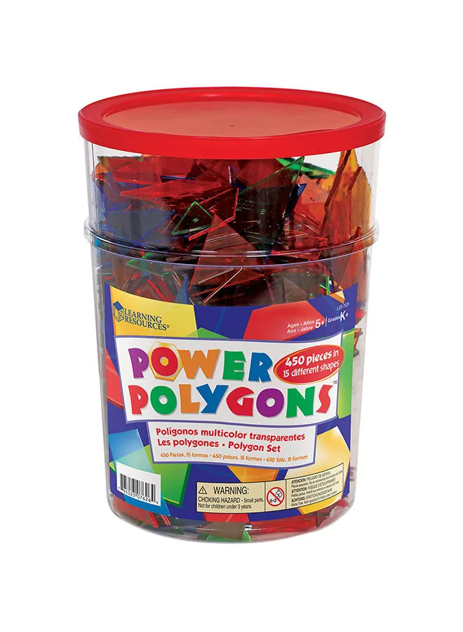 Learning Resources Set Of 450 Power Polygons 14.5x14.5x21.1cm