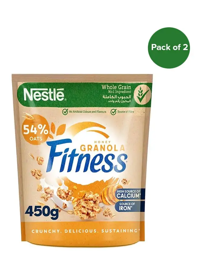 Fitness Granola Honey Breakfast Cereal Bag 450grams Pack of 2