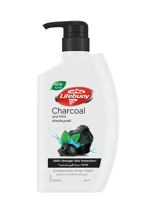 Lifebuoy Charcoal And Mint Antibacterial Body Wash 500ml